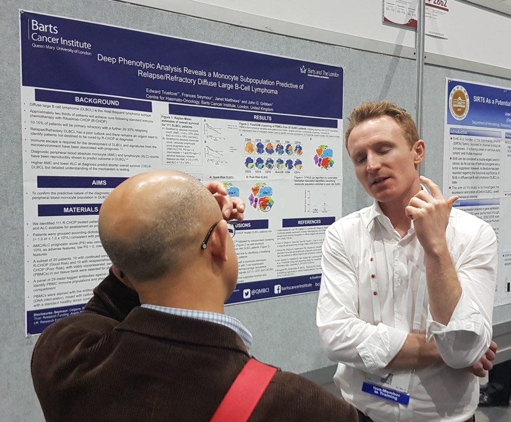 Edward Truelove presenting his poster at ASH 2018