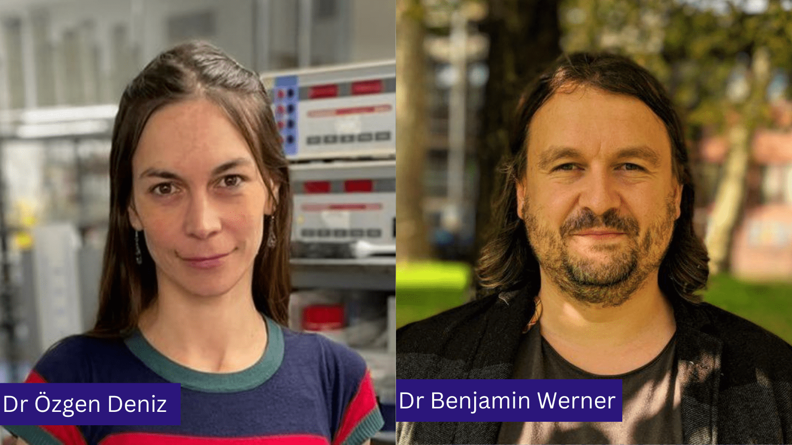 Dr Özgen Deniz and Dr Benjamin Werner of Barts Cancer Institute, members of the shortlisted Cancer Grand Challenges team decrypTEd