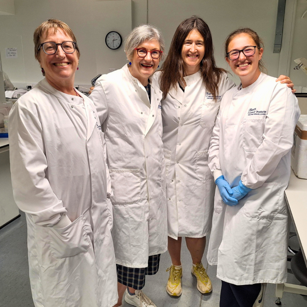 Left to right: Nikki, with VOICE participants Ann and Gilly, and PhD student Poppy